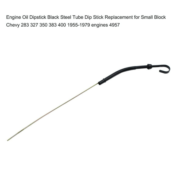 black Oil Dipstick Tube Replacement Driver Side Car Oil Level Sensors Fit for Chevy SBC 283 327 350 400 Engine 1955?1979 Acouto Engine Oil Dipstick Tube 